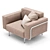 Modern Armchair Design with Textures 3D model small image 2