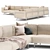 Modular Garden Sofa Estendo 3D model small image 3