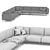 Modular Garden Sofa Estendo 3D model small image 6