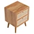 Japandi Rattan Nightstand with Drawers 3D model small image 5