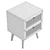 Japandi Rattan Nightstand with Drawers 3D model small image 6