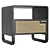 Rattan Woven Minimalist Nightstand 3D model small image 1
