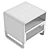Rattan Woven Minimalist Nightstand 3D model small image 6