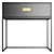 Sleek Metal-Based Black Nightstand 3D model small image 2