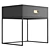 Sleek Metal-Based Black Nightstand 3D model small image 4