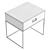 Sleek Metal-Based Black Nightstand 3D model small image 6