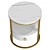 Elegant White Marble Gold Nightstand 3D model small image 3