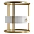 Elegant White Marble Gold Nightstand 3D model small image 4