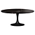 Black Ceramic Marble Dining Table 3D model small image 1