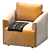 Elegant Venice Contract Armchair 3D model small image 4