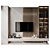 Modern TV Shelf Wall Decor 3D model small image 1