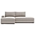 Modern Corner Sofa with Airy Cushions 3D model small image 2