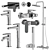 Yoyo Bathroom Fixtures Set with Showerhead 3D model small image 2