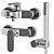 Yoyo Bathroom Fixtures Set with Showerhead 3D model small image 6