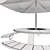 Outdoor Round Picnic Table 3D model small image 3