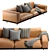 Modern Arflex Naviglio Sofa 3D 3D model small image 3