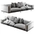Modern Arflex Naviglio Sofa 3D 3D model small image 4