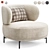 Modern Lounge Armchair Akiko Vividly 3D model small image 3