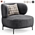 Modern Lounge Armchair Akiko Vividly 3D model small image 4