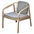 Modern Rattan Lounger Armchair 3D model small image 2