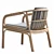 Modern Rattan Lounger Armchair 3D model small image 6