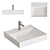 STWORKI Dublin 55cm Washbasin 3D model small image 1