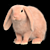 Rust Bunny Model Figurine 3D model small image 1