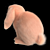 Rust Bunny Model Figurine 3D model small image 2