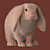 Rust Bunny Model Figurine 3D model small image 4