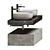 Modern Double Vessel Sink Vanity 3D model small image 4