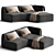 SONYA 3-Piece Outdoor Sectional 3D model small image 2