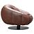 Luxury Leather Swivel Armchair Design 3D model small image 2