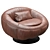 Luxury Leather Swivel Armchair Design 3D model small image 3