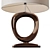 Circular Bronze Handcrafted Ceramic Lamp 3D model small image 2