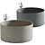 Agape In-Out CEMENTO Bathtub Set 3D model small image 3