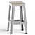Sleek Timber Tuck Bar Stool 3D model small image 1