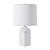 Sleek Angular Table Lamp - Linen Shade 3D model small image 3