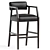 Luxury Belden Leather Barstool 3D model small image 1