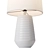 Sleek White Ceramic USB Table Lamp 3D model small image 2