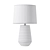 Sleek White Ceramic USB Table Lamp 3D model small image 3