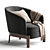 Modern Concorde Armchair Design 3D model small image 2