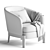 Modern Concorde Armchair Design 3D model small image 3