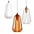 Amber Glass Pendant Light 3D model small image 1