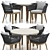 Elegant Avalon Dining Set 3D model small image 1