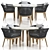 Elegant Avalon Dining Set 3D model small image 2