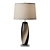 Retro Ceramic, Wood Accented Table Lamp 3D model small image 1