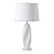 Retro Ceramic, Wood Accented Table Lamp 3D model small image 3