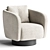 Plush Velvet Armchair Stylish Club 3D model small image 1