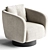 Plush Velvet Armchair Stylish Club 3D model small image 2