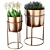 Golden Plant Pot Set.IntegerField 3D model small image 1